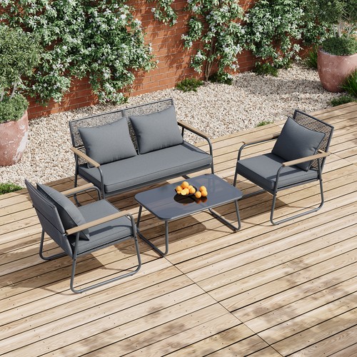 Sofa coffee table set - coffee, grey