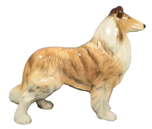 Collie dog figure standing - collie,