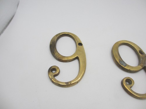 Vintage brass house number - house,