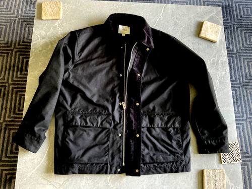 Mens wax jacket black - m&s,
