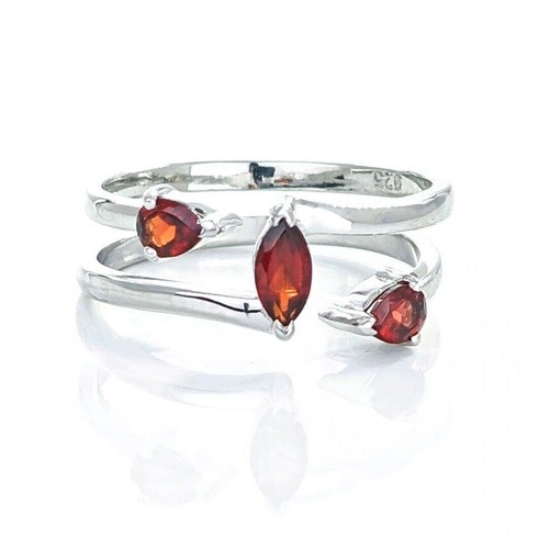 Natural garnet ring - natural, adjustable
