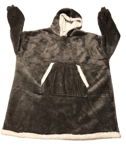 Grey unisex oversized blanket - grey,