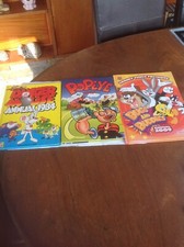 Cartoon - 3 Annual Job lot: Danger Mouse, Popeye & Looney Tunes - Con: VG Plus
