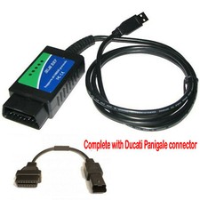 ELM 327 FTDI for use with JPDiag MelcoDiag Software Ducati Connector Included