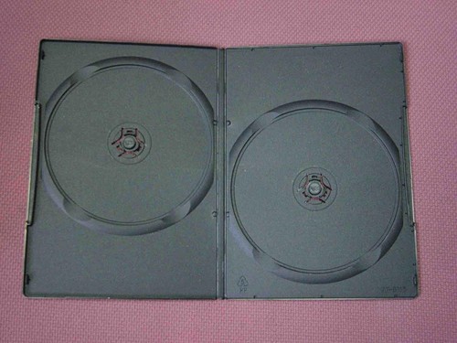 Double black dvd case - double,