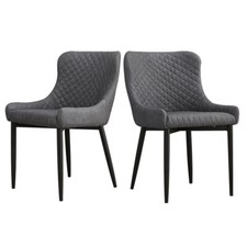 2x Luxury Dining Chair PU Faux