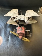 Antique Tinplate Biplane Toy