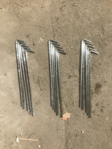 Metal shaped tent pegs - 15,