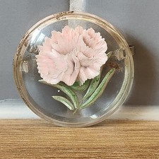 Lucite Flower Brooch 1940s