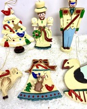 Hand Painted 6 Flat Wooden