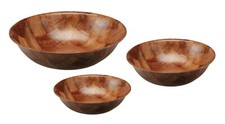 Round woven wooden bowls - round,