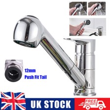 Motorhome Caravan Mixer Tap Pull Out Spray Push For 12mm John Guest / Whale Tail