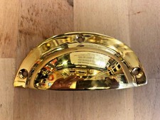 Brass cast drawer pull - brass,