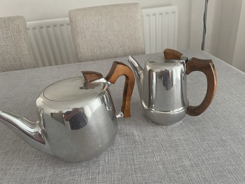 Picquot ware teapot and jug - and,