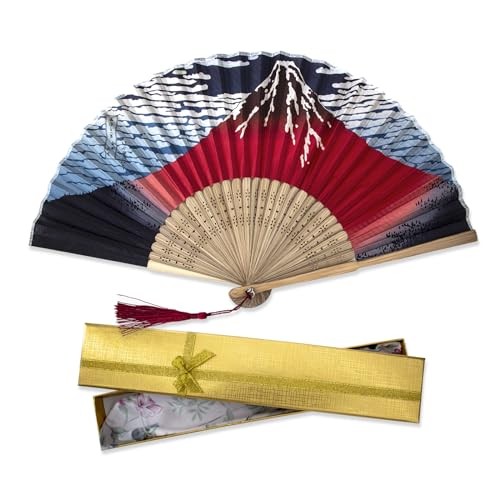 Silk hand fan bags hokusai - &,