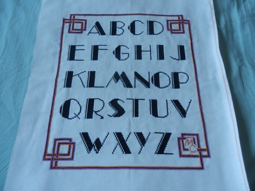 Completed cross stitch - cross,