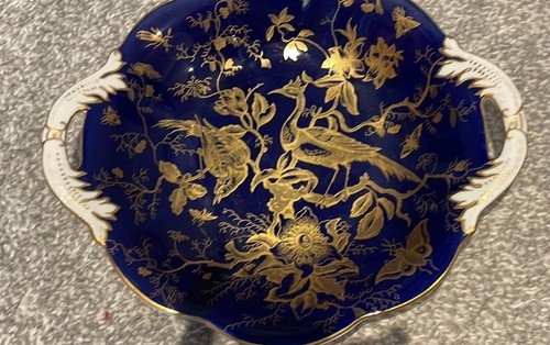 Coalport blue and gilt cairo - blue,