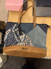 Mantaray Blue Mix Patchwork Style Shoulder Bag