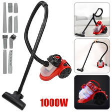 Bagless Cylinder Vacuum Cleaner 1000W Compact Lightweight Powerful Cyclonic Vac