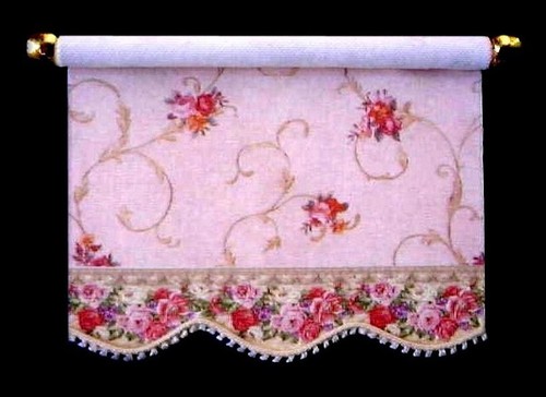 Floral roller blind curtain - floral,