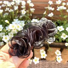 Black 3 Rose Barrette Clip, Black Organza Hair Slide, Hair Accessories -  UK 