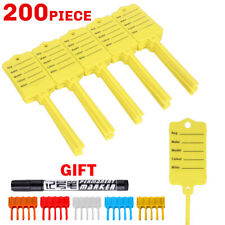Car Key Tags x 200 Multi Purpose Self Tie To Identify Your Vehicles All Colours