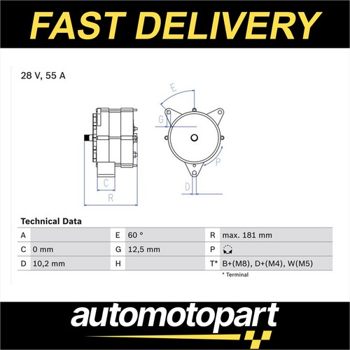 Bosch alternator 0986037410 - bosch,