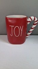 RAE DUNN Red Candy Can Handle mug Christmas Decor