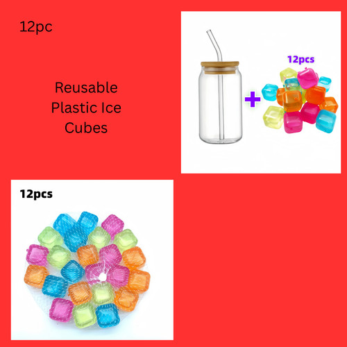 Reusable plastic ice cubes - reusable,