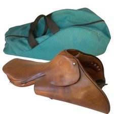 Spring Tree 15.5" English Riding Saddle in Bag w Stirrups Made in England