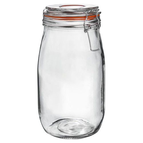 Glass storage jar - glass,