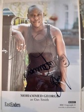 Mohammed George Eastenders signed cast card photo