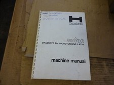 Graduate wood lathe manual + spare parts + wiring