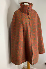 Welsh Wool tapestry cape Size M VGC 100% wool woven poncho coat jacket Rhydybont