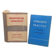 Vintage Reinforced Concrete Book Oscar Faber and Pamphlet by CCA