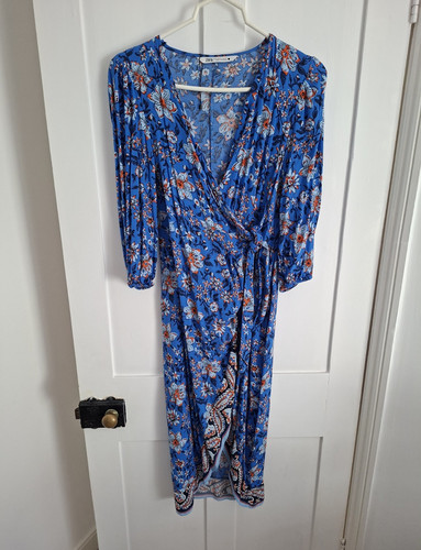 Zara blue floral neck - zara,