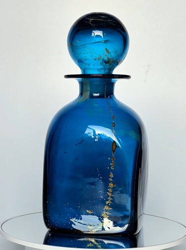 Vintage blue art glass - vintage,