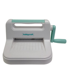 Hobbycraft Manual Die Cutting Machine White and Teal - Preowned Arts & Crafts 