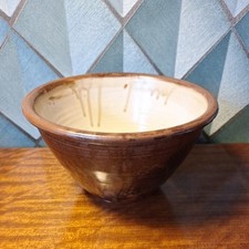 Signed Large Michael Cardew Wenford Bridge Studio Pottery Stoneware Pudding Bowl