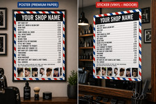 Barber Shop Price Salon List