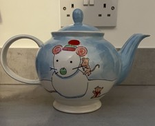 WHITTARD OF CHELSEA Hand painted   Winter Teapot Jane Massey