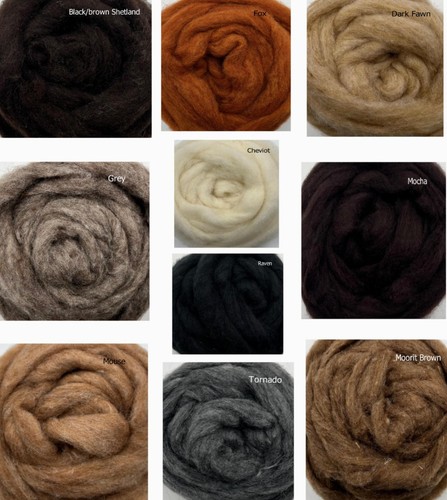 Felting wool slivers - slivers, 100gm