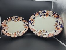 2x Beautiful Keeling & Co Late Mayers Ceramic Oval Serving Plates Tokio