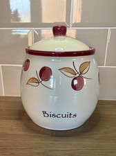 Ceramic Summer Berries Biscuit Jar Biscuit Barrel Storage Jar with Lid