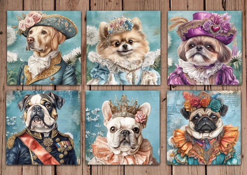 Vintage dog card toppers - dog,