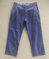 Samuel Windsor Men’s Corduroy Trousers W36 L29 Blue Cotton Casual Slim Fit Pants