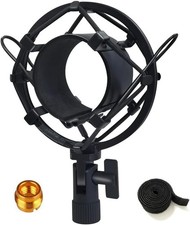 Tentucro 47-53mm AT2020 Microphone Shock Mount with Metal Screw Adapter Anti-Vib