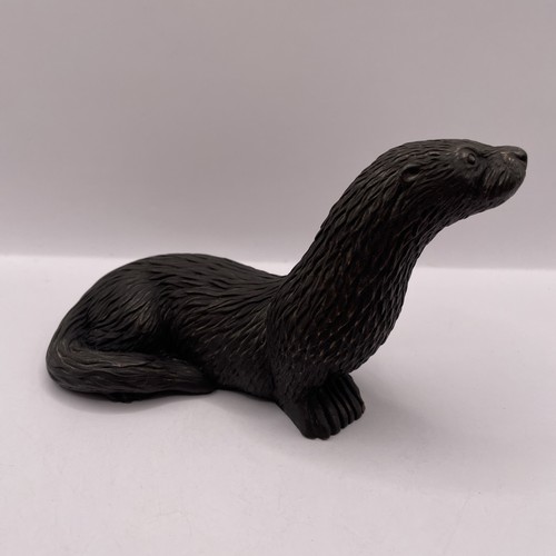 Cold cast bronze resin otter - resin,