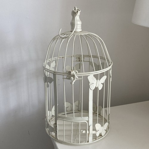 Cream metal decorative hanging - cream,