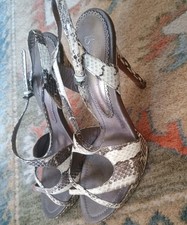 Women's Bourne Vero Cuoio Faux Snakeskin High Heel Sandals EU 41 , UK 7/8
